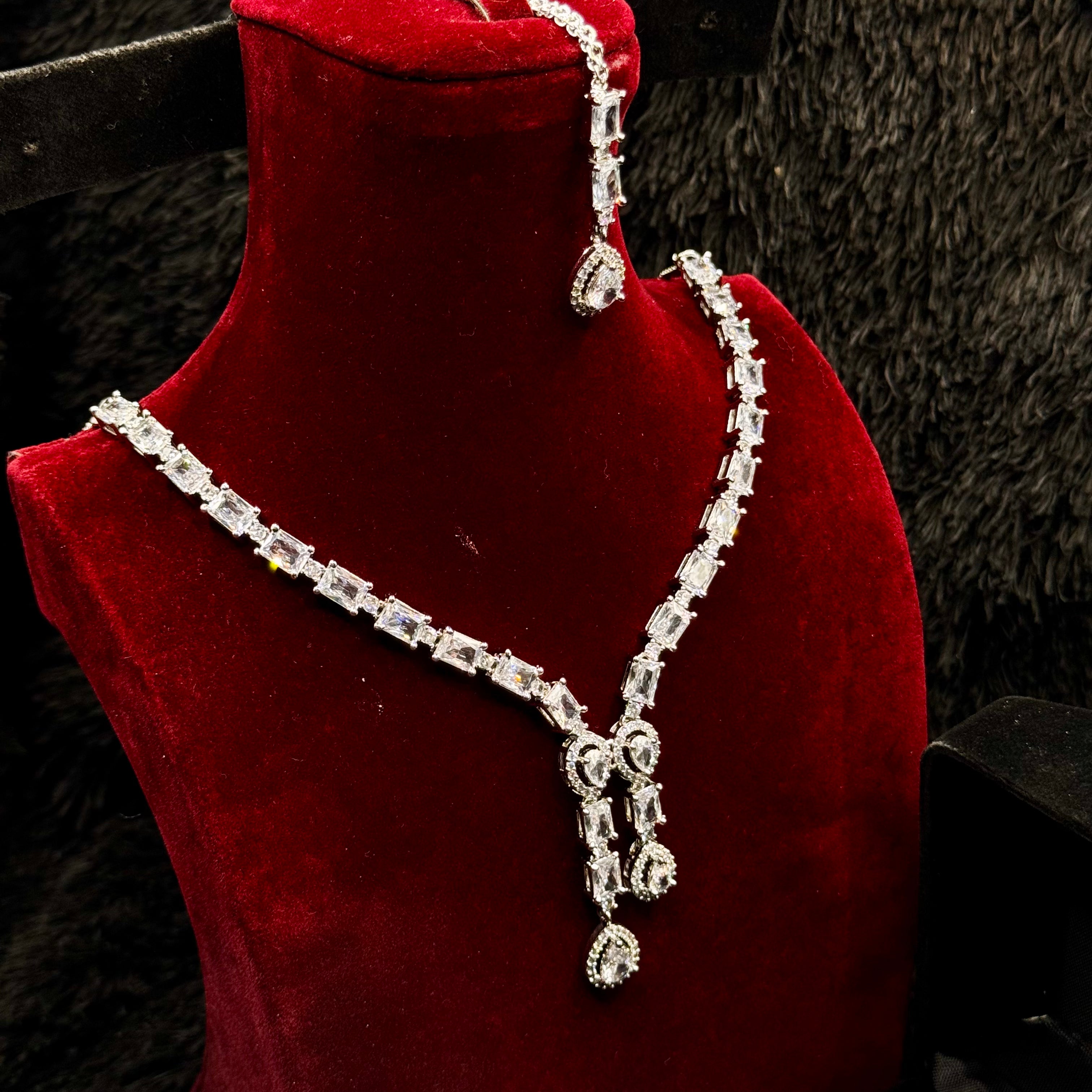 Stunning Indian Zircon Jewelry Set