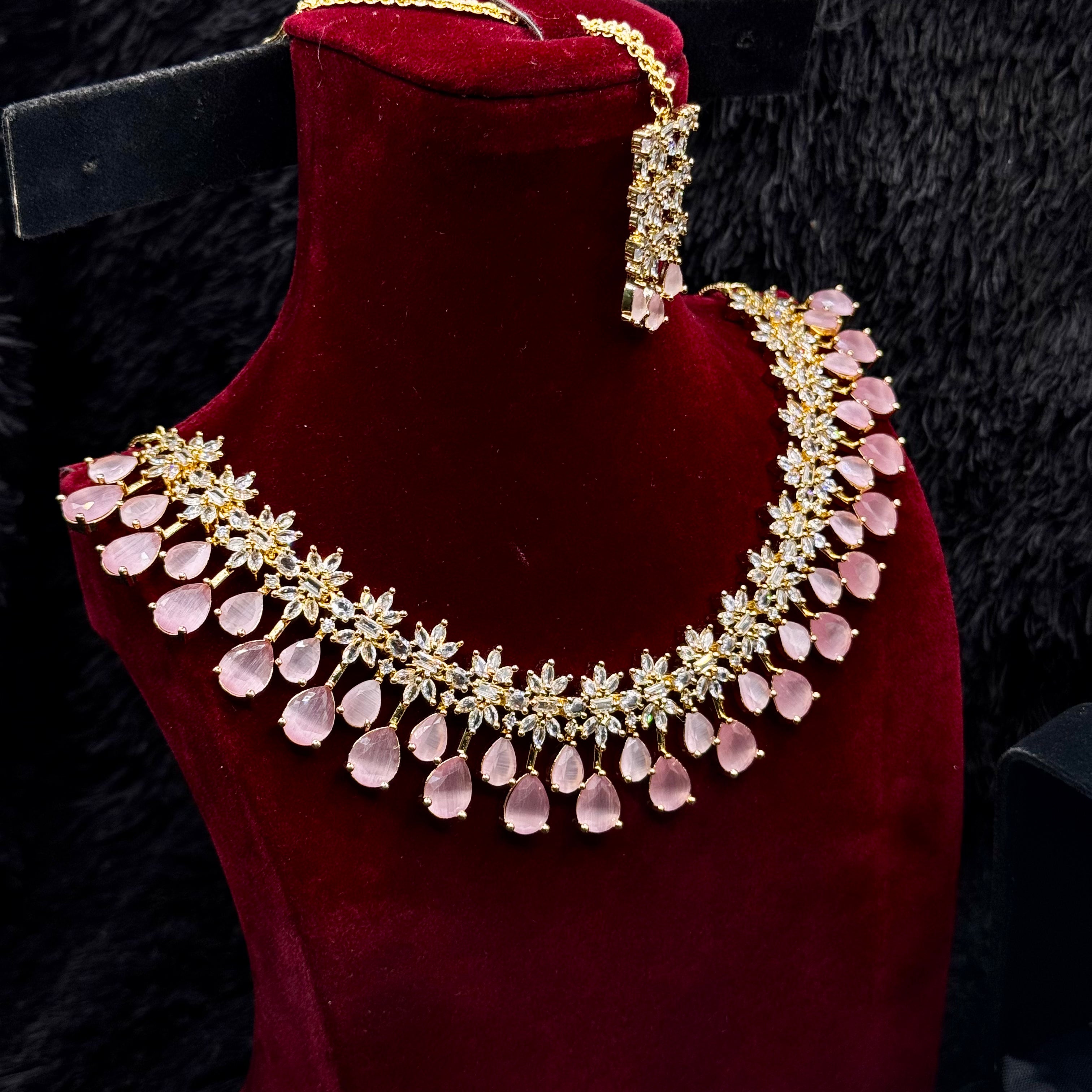 Elegant Indian Cubic Jewelry Set