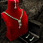 Indian Zircon Jewelry Set (Green)