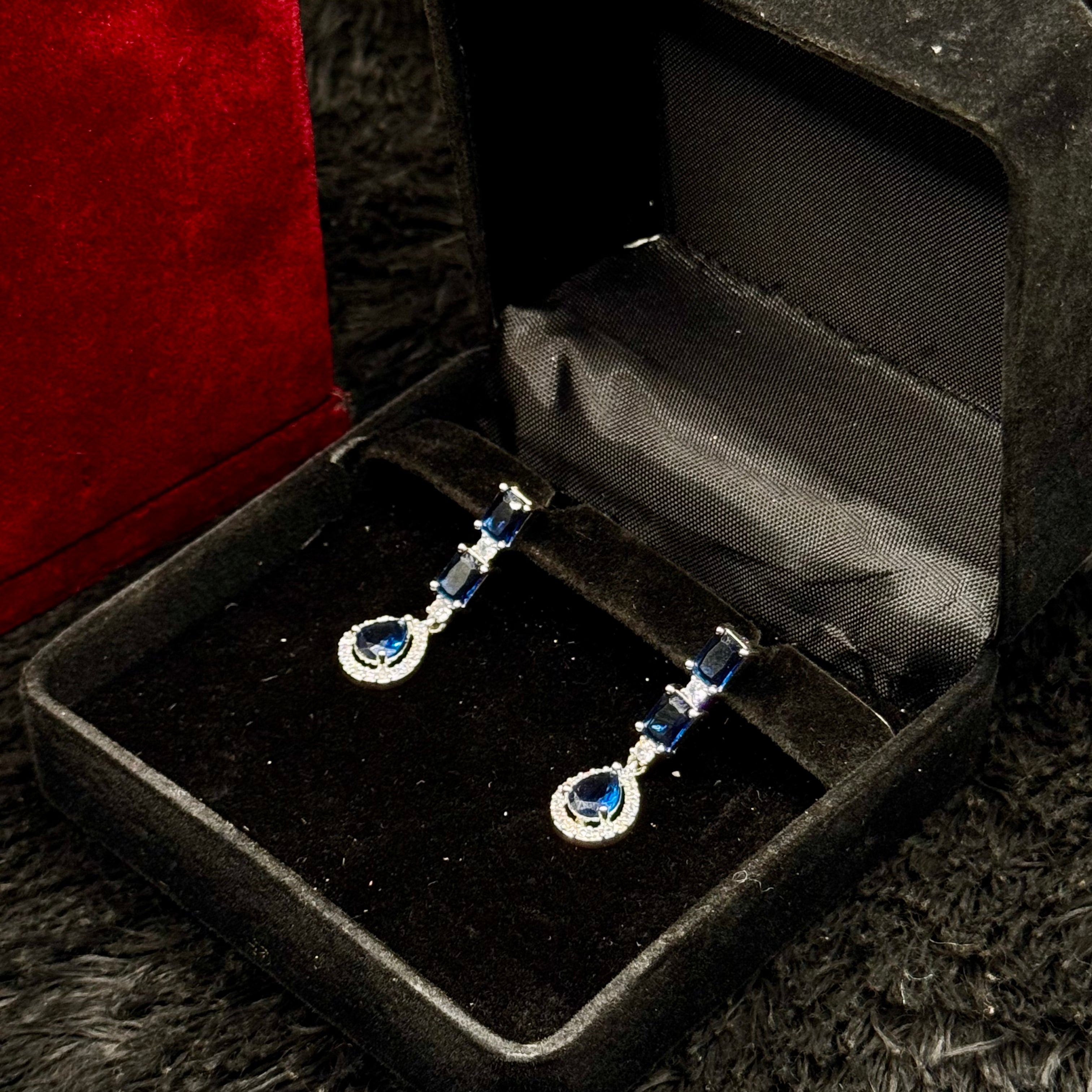 Indian Zircon Jewelry Set (Blue Mint)