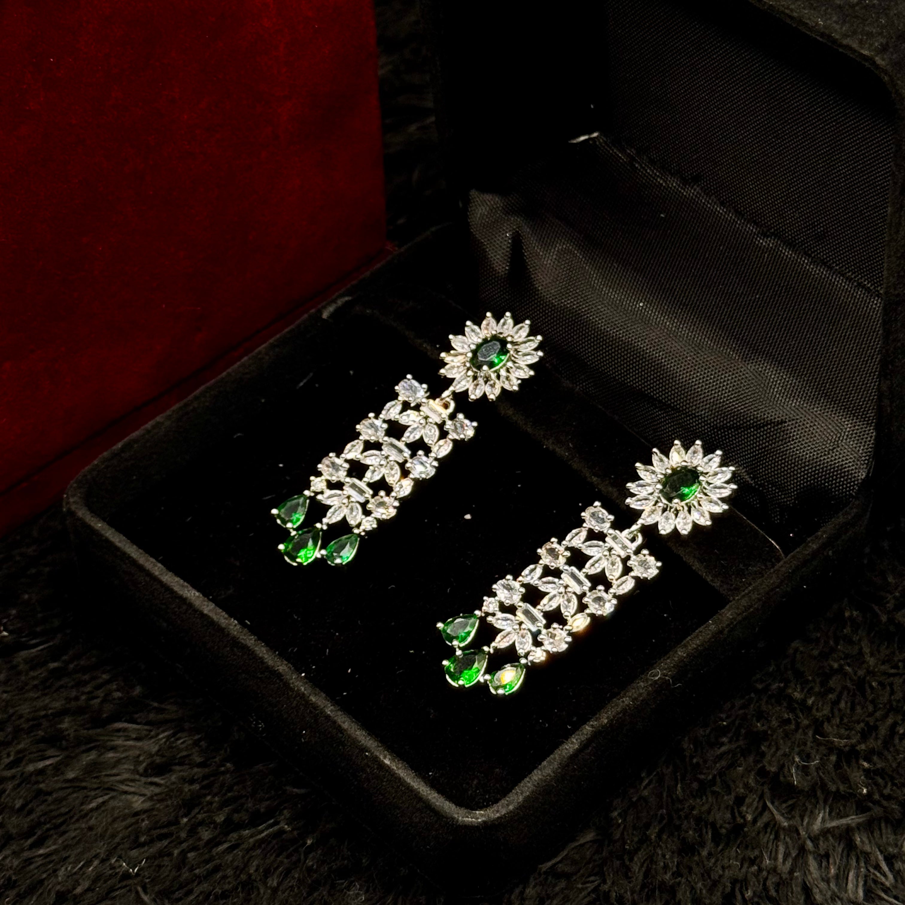 Indian Cubic Jewelry Set (Green)
