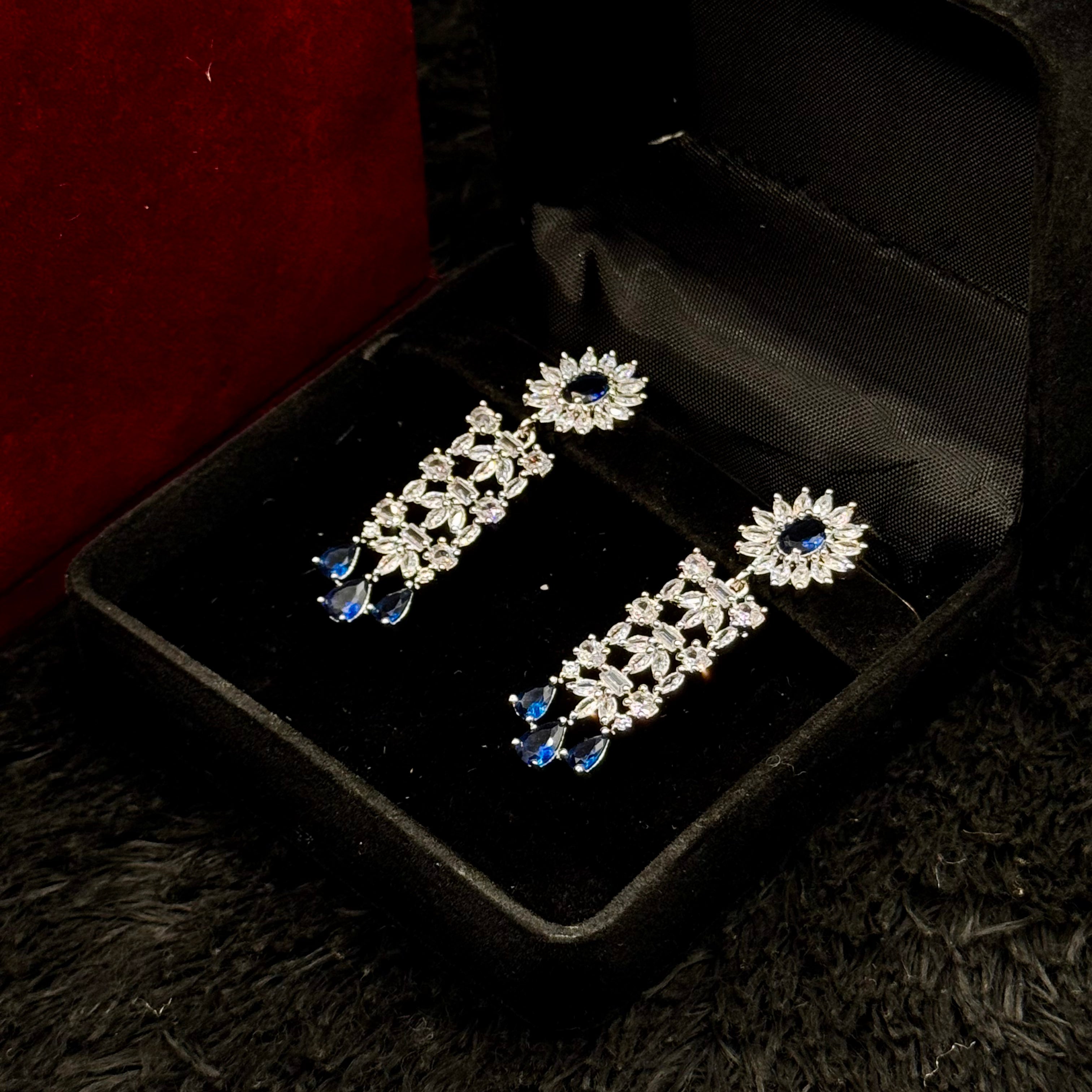 Indian Cubic Jewelry Set (blue)