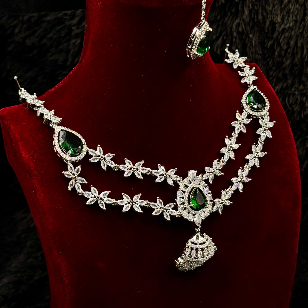 Stunning Double Line Cubic Jewelry Set