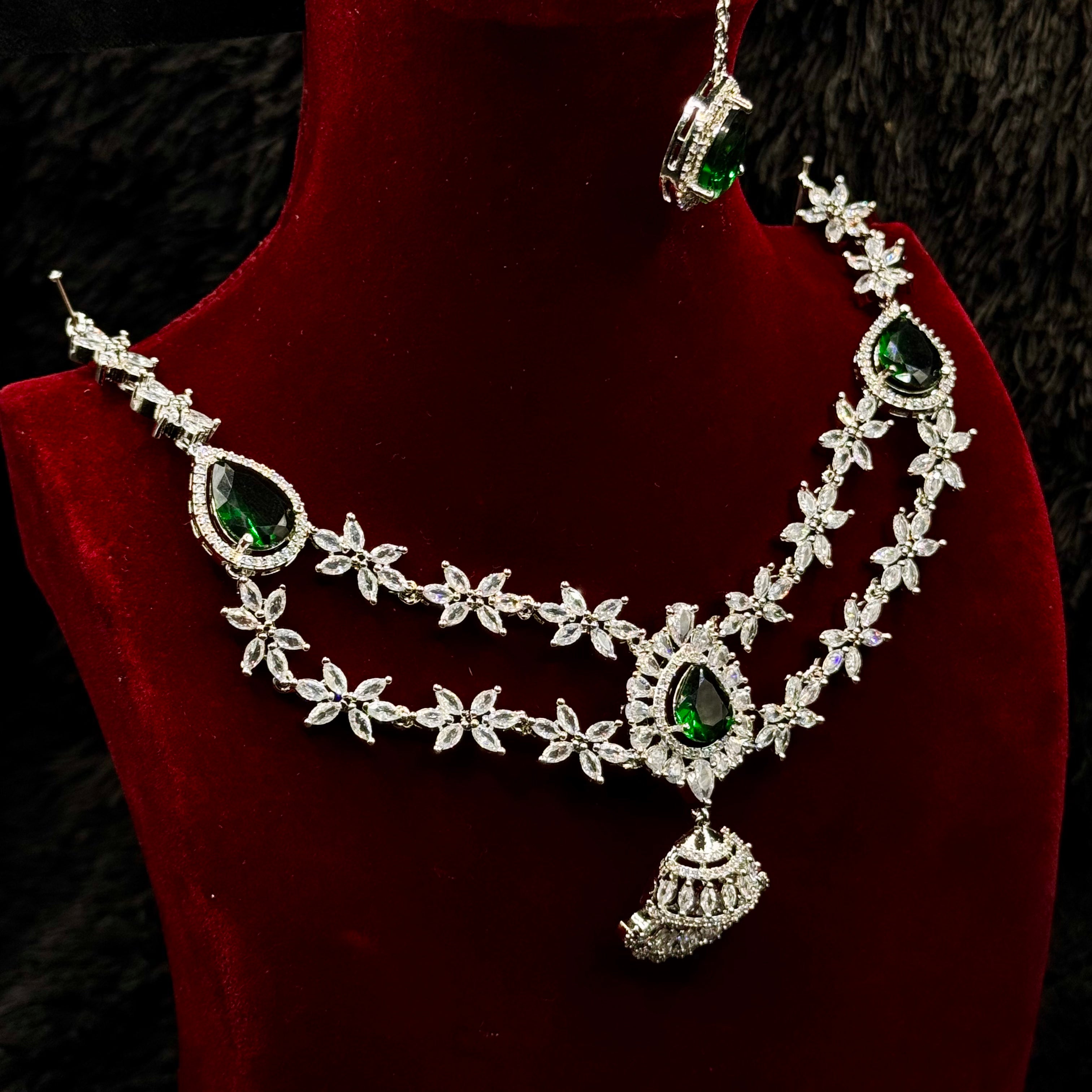 Stunning Double Line Cubic Jewelry Set