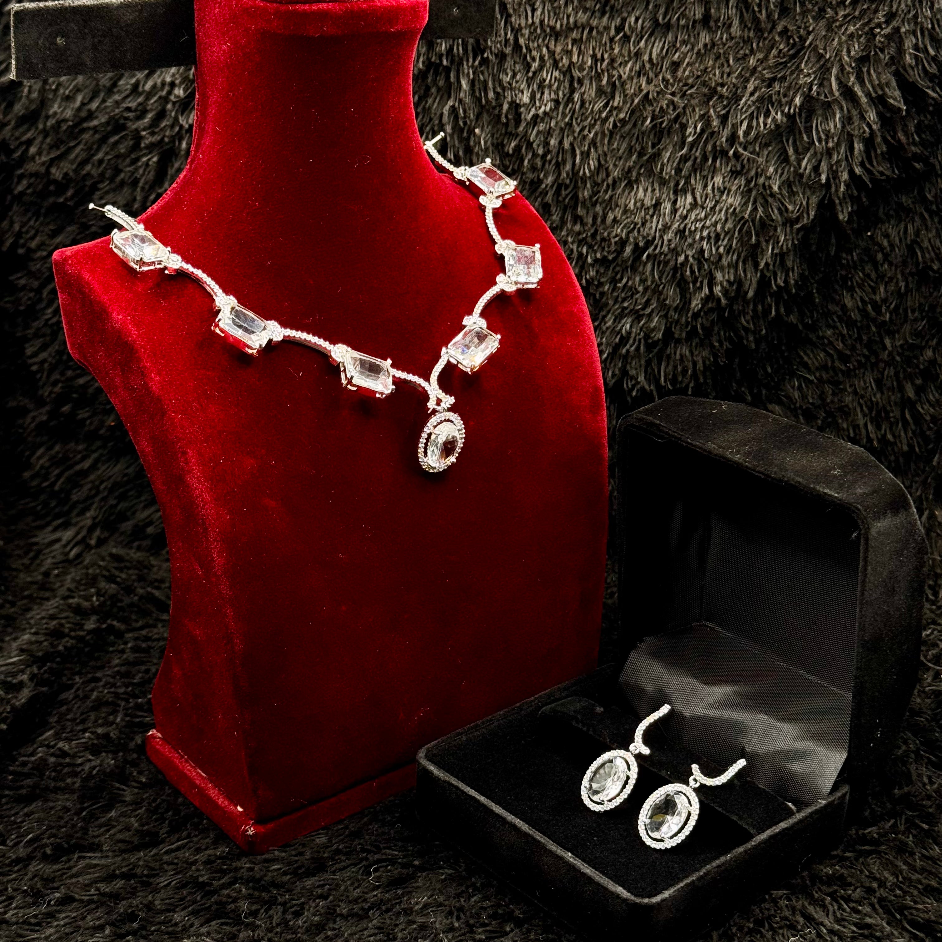 Elegant Cubic Zircon Necklace Set