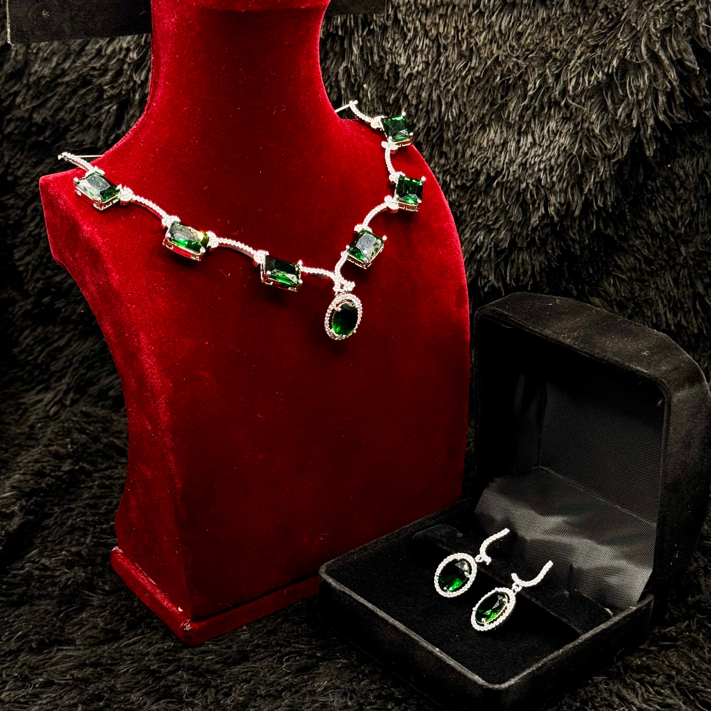 Elegant Cubic Zircon Necklace Set