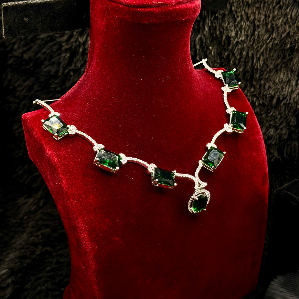 Elegant Cubic Zircon Necklace Set