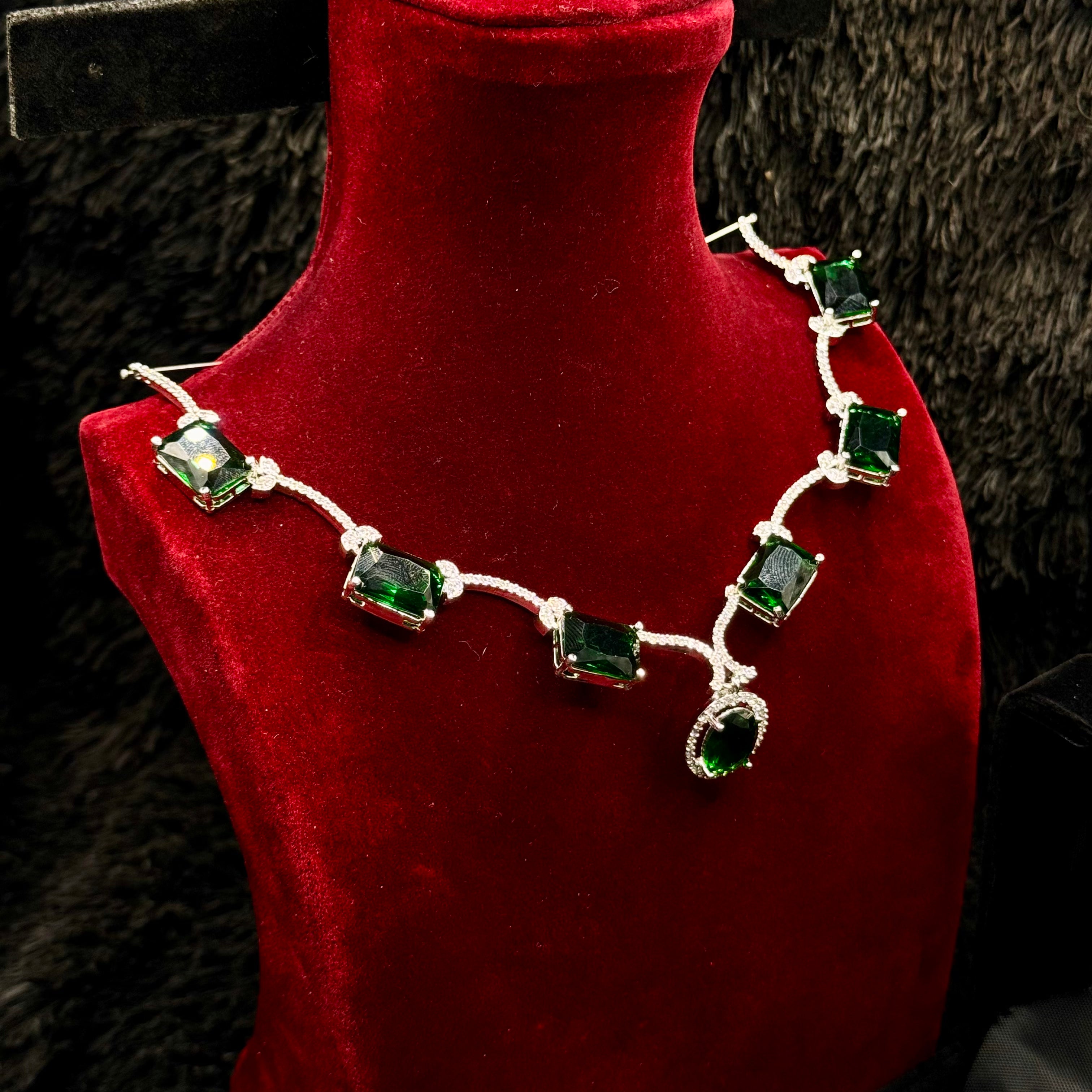 Elegant Cubic Zircon Necklace Set