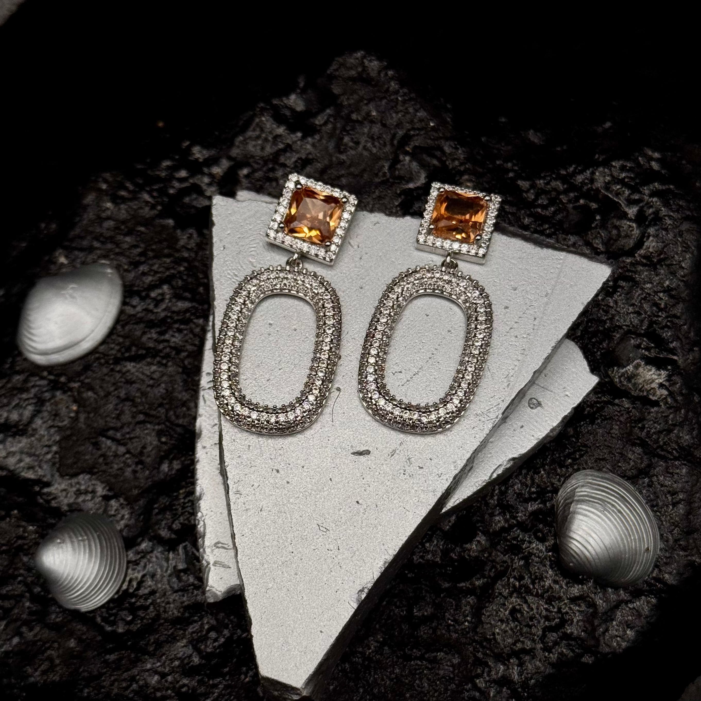 Stylish AD Indian Earrings