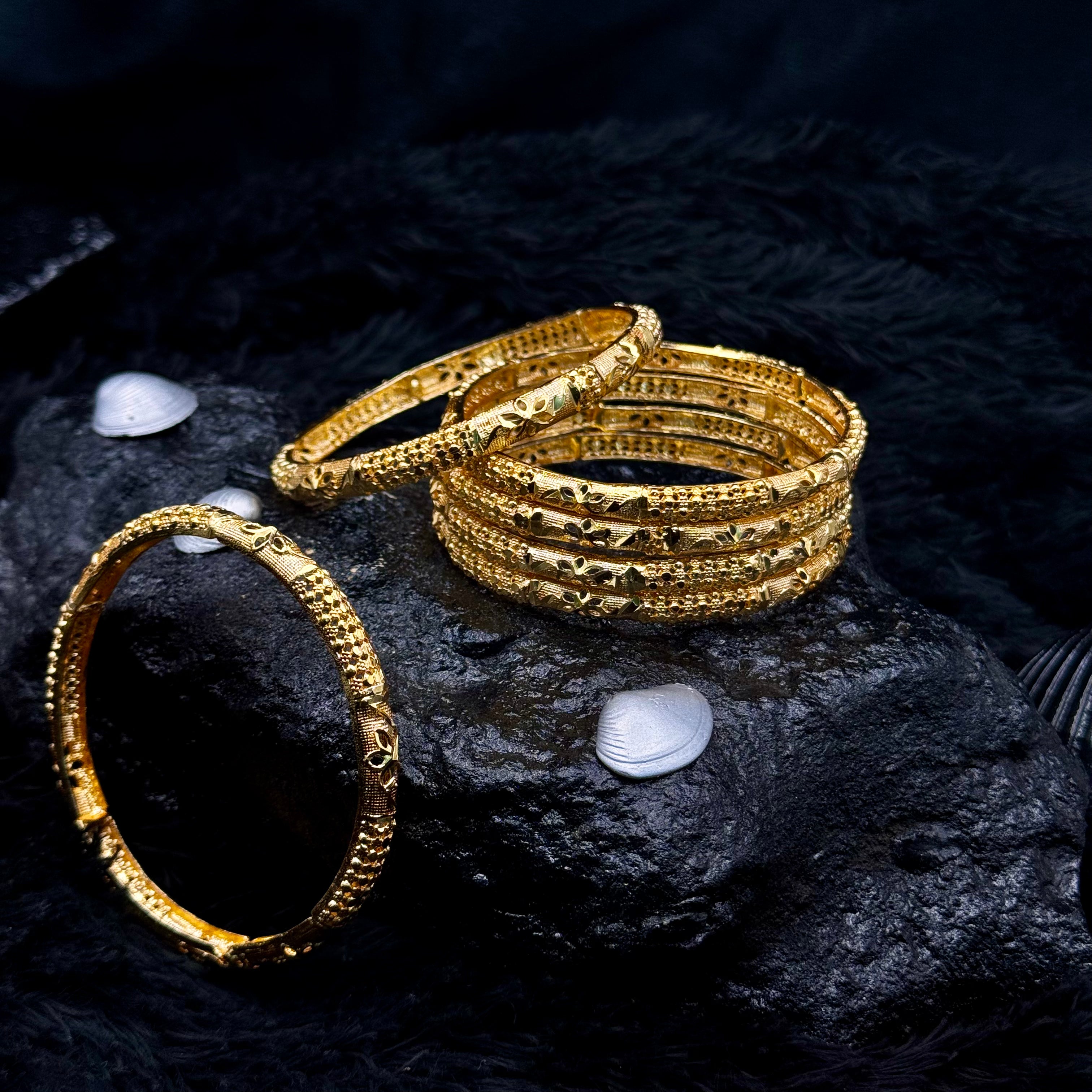 6-Piece Gold Plated Bangles Set