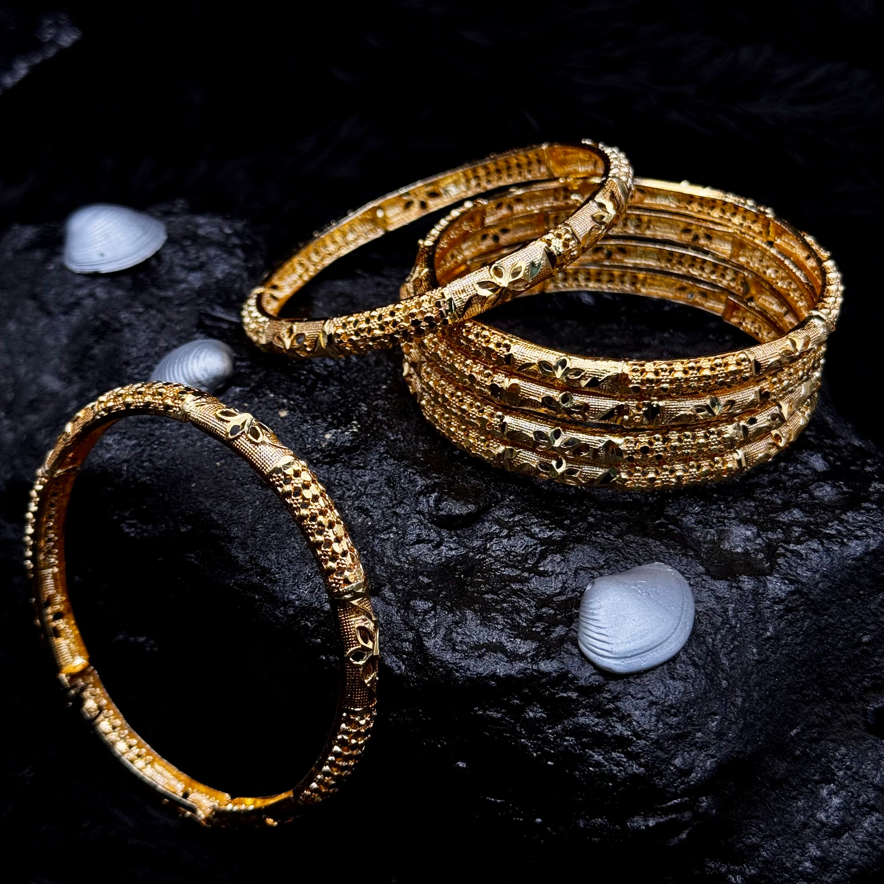 6-Piece Gold Plated Bangles Set