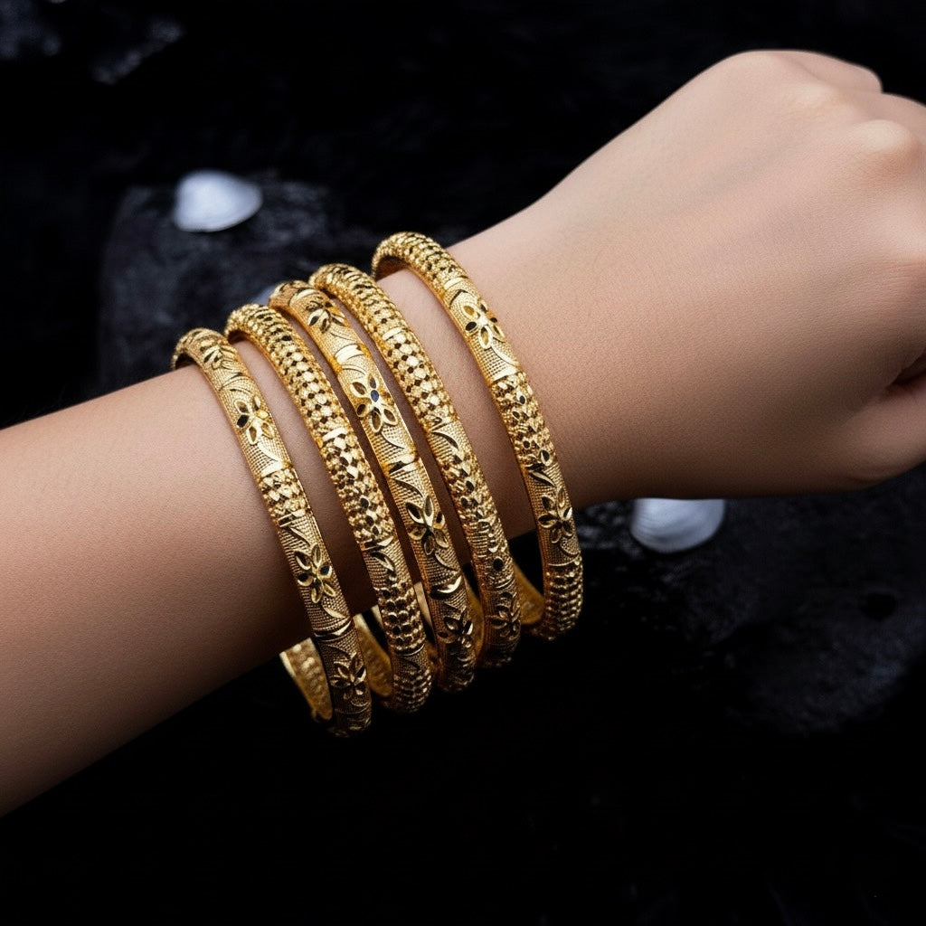 6-Piece Gold Plated Bangles Set
