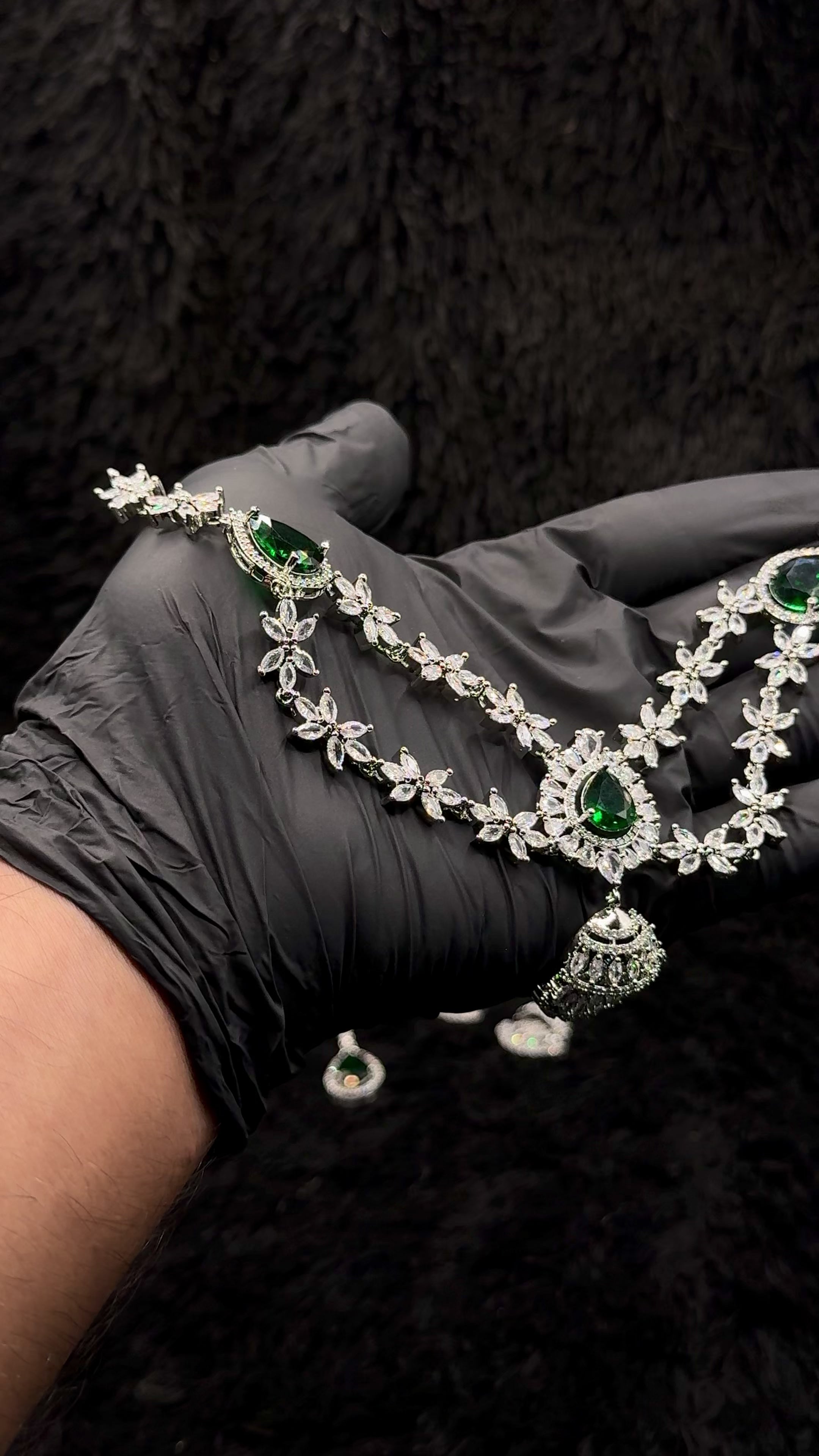 Stunning Double Line Cubic Jewelry Set