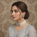Indian Pearl Pooth Choker Set