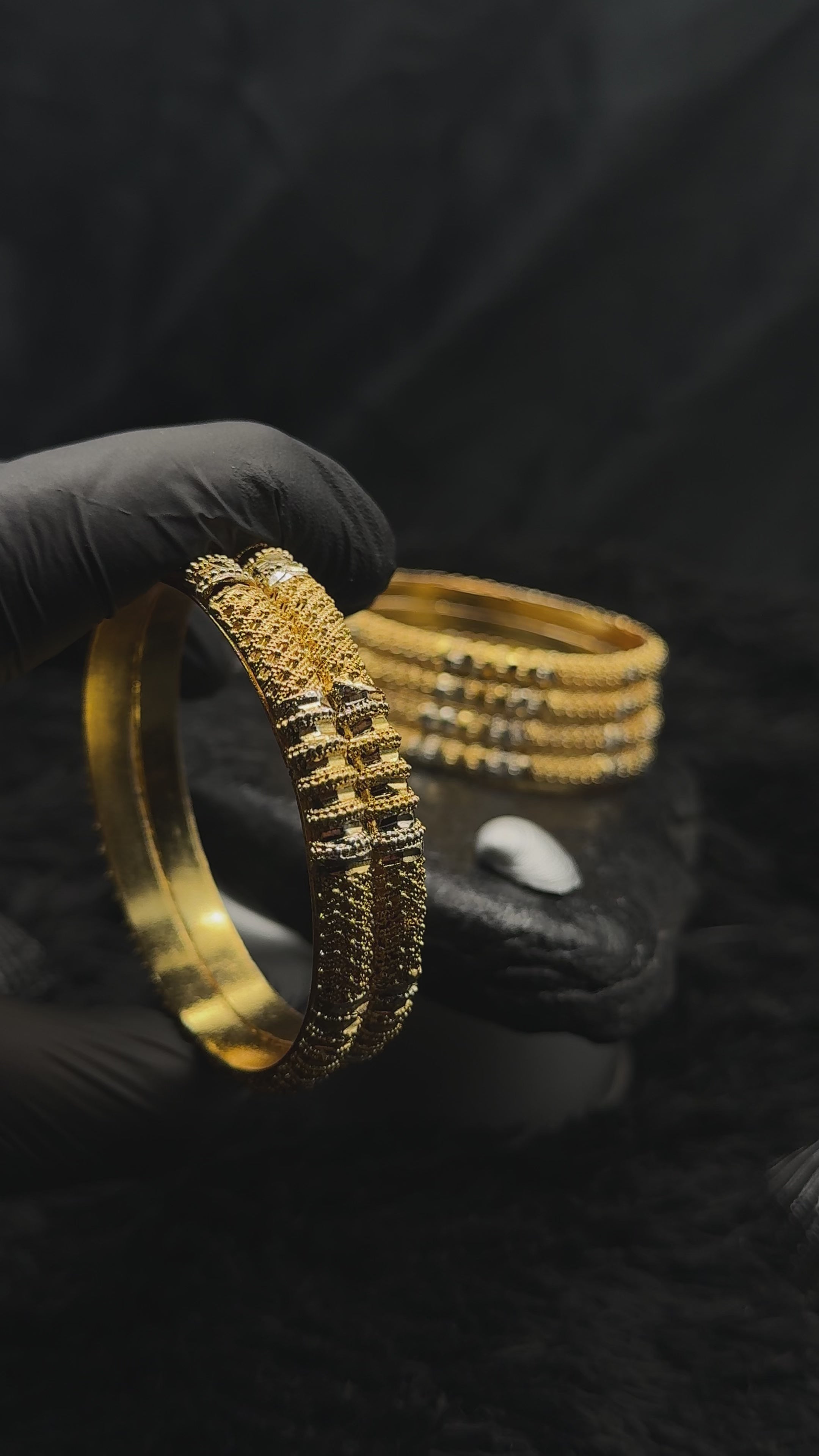 Indian Style 6-Piece Gold Plated Bangles Set