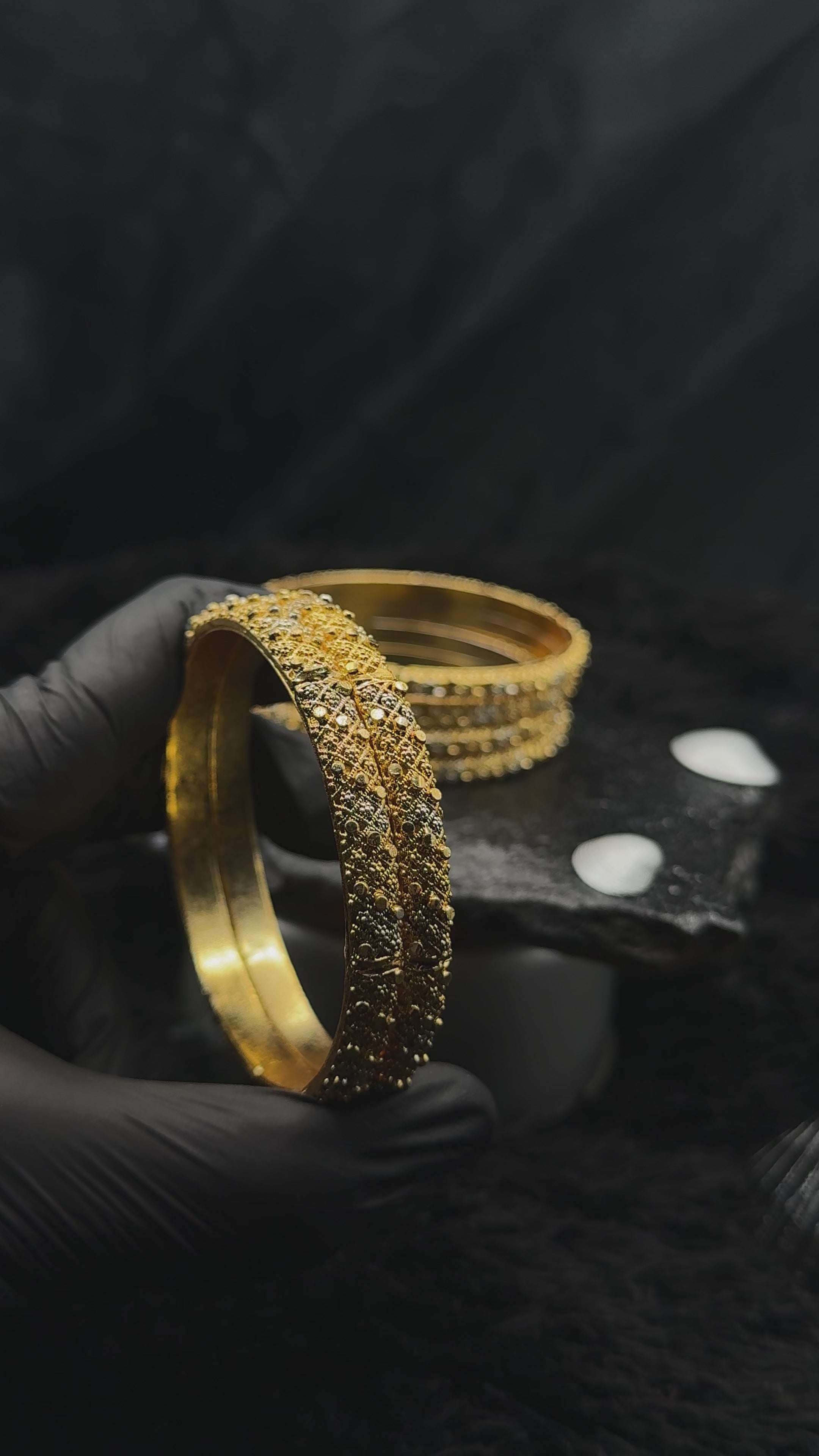 Indian Design 6-Piece Gold Plated Bangles Set